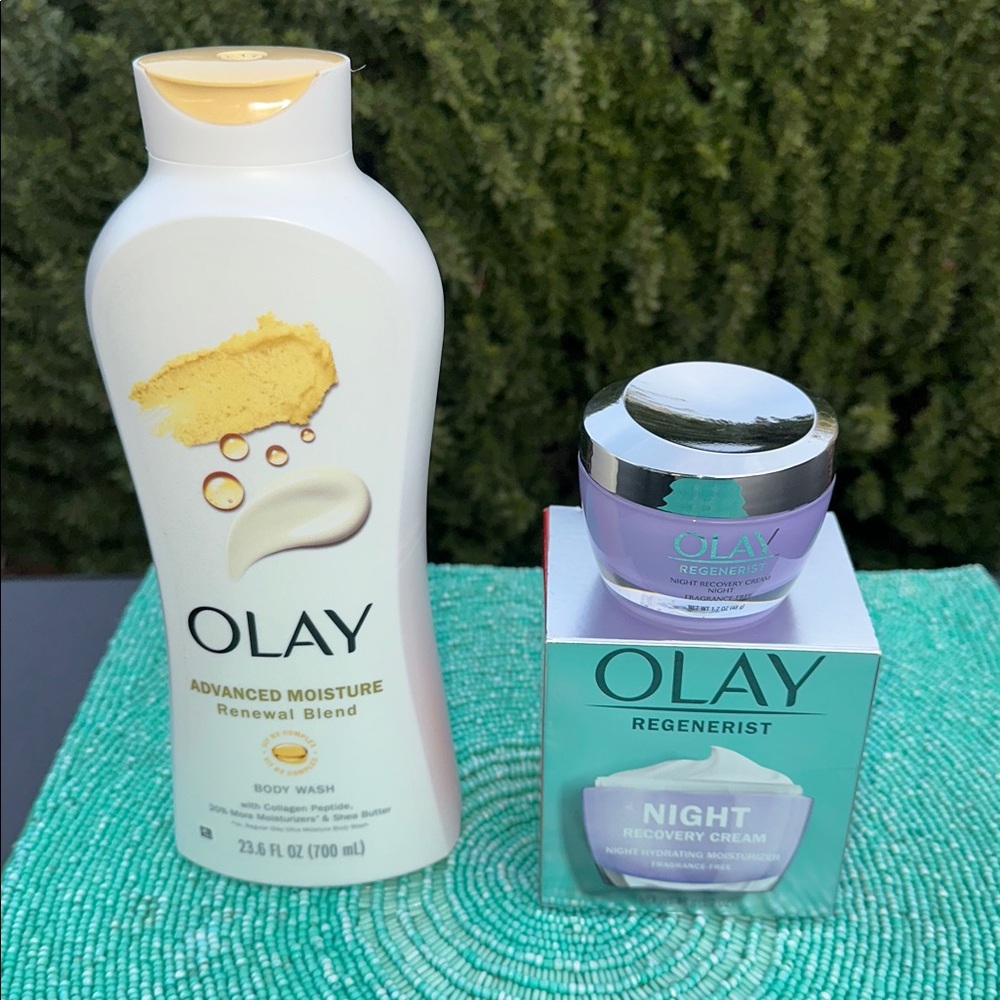 OLAY Regenerist night cream & advanced body wash set-brand new-originally packed